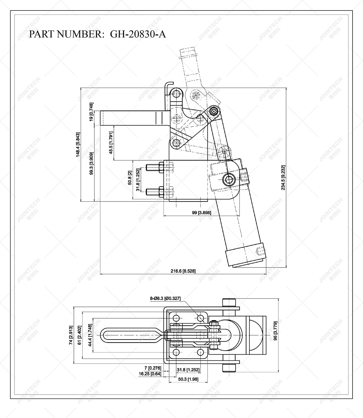 Pneumatic Horizontal Toggle Clamp Use For Metal Holding Buy Pneumatic