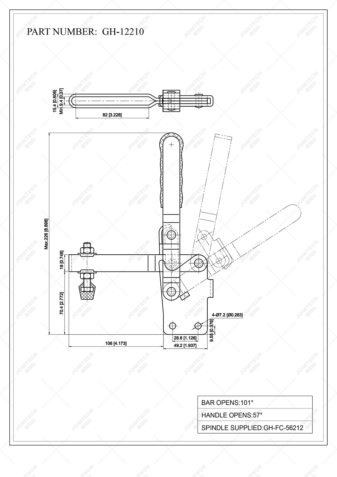 Steel Vertical Type Toggle Clamp Use For Checking Fixture Buy